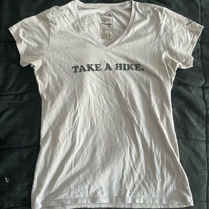 Gray North face women’s hiking T-shirt